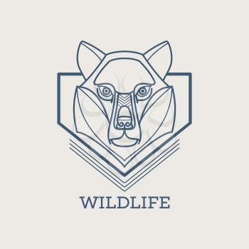 Wolf linear art icons. Vector illustration EPS10