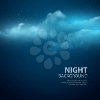 Night sky abstract background. Vector illustration EPS 10