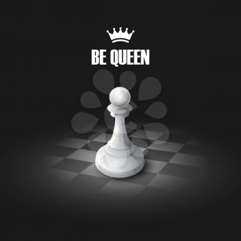 Winning Chess concept. Vector background EPS 10