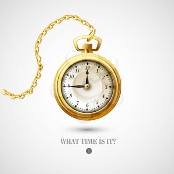 Gold vintage Watches. Vector illustration EPS 10
