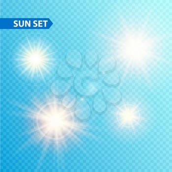 Sun burst collection. Vector illustration eps 10