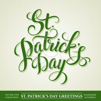 St. Patricks Day greeting card. Vector illustration EPS 10