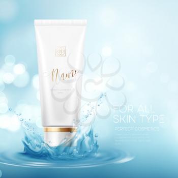 Design cosmetics product advertising. Vector illustration EPS10