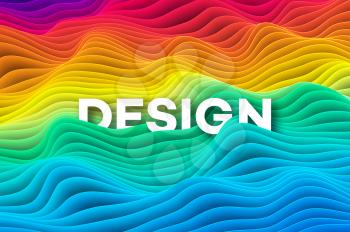 Colourful curve rainbow background. Vector illustration EPS10