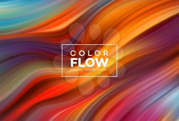 Modern colorful flow poster. Wave Liquid shape color background. Art design for your design project. Vector illustration EPS10