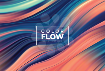 Modern colorful flow poster. Wave Liquid shape color background. Art design for your design project. Vector illustration EPS10