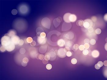 Dark purple background with blur and bokeh effect. Vector illustration EPS10
