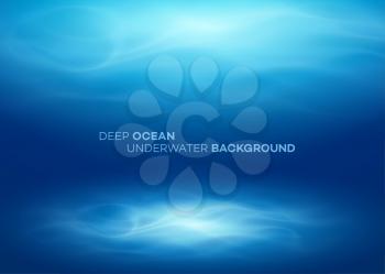 Blue deep water and sea abstract natural background. Vector illustration EPS10