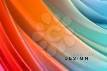 Color Flow Abstract shape poster design. Vector illustration EPS10