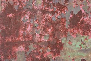 Rusty old red and green vintage background