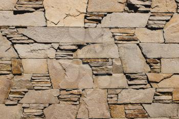Abstract ,grunge,brown beige background of stone sandstone in a row.mosaic of rock