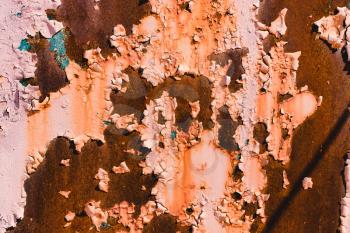 iron, old, orange rusty metallic texture with rough paint