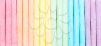 Flag, LGBT symbol, rainbow from chalk 