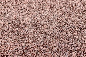 Background of brown gravel, rubble, small stones