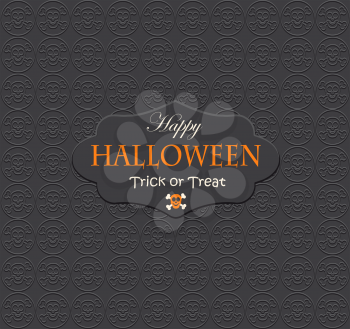 Stylish black Poster, banner or background for Halloween Party Night, vector illustration.