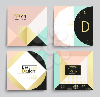 Set of elegant geometric banner template design, vector illustration. Applicable for Covers, Voucher, Posters, Flyers and Banner Designs.