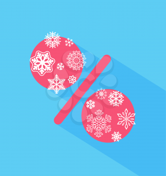 Christmas sale concept flat design illustration, vector.
