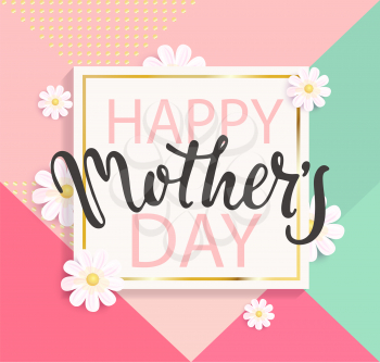 Happy Mother's day greeting card. Vector Illustration.