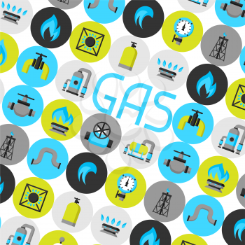 Natural gas production, injection and storage. Industrial background design.