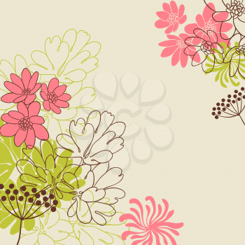 Abstract flowers background with place for your text.