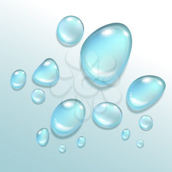 Vector illustration of a water drop on light background