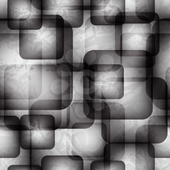 Abstract seamless pattern with transparent squares. Eps 10.