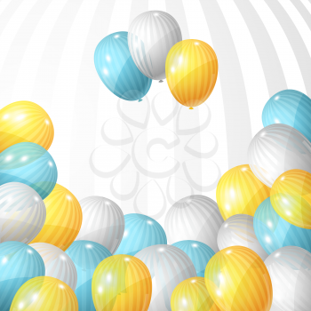 Stylish background with flying balloons. Vector eps 10.
