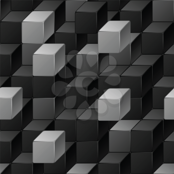 Abstract seamless pattern of cubes.