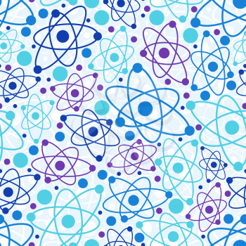 Molecular structure abstract seamless pattern.