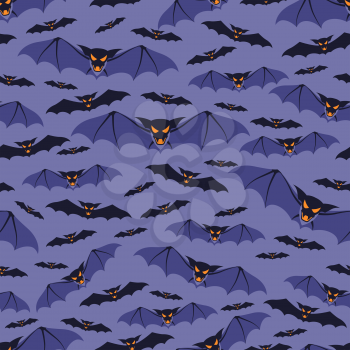 Halloween seamless pattern with bats.