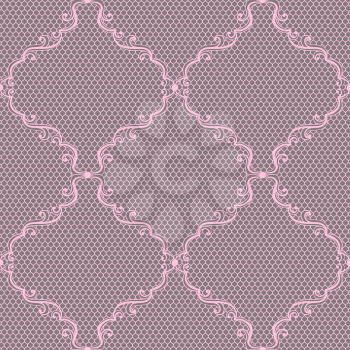 Old lace background ornamental flowers. Vector texture.