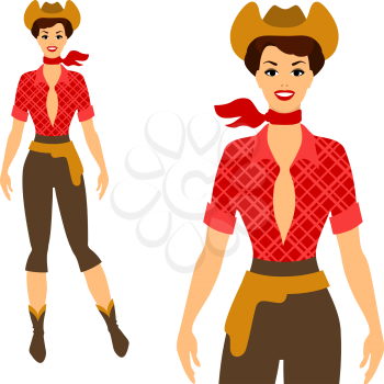 Beautiful pin up cowgirl 1950s style.