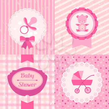Girl baby shower invitation cards.