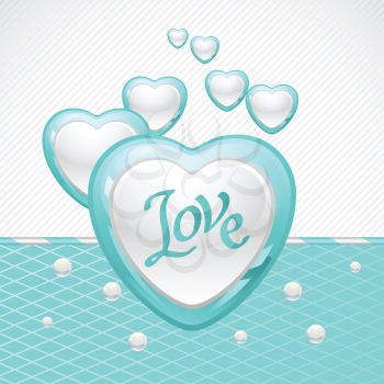 Valentine's Day vector background. Gift card and flyer.