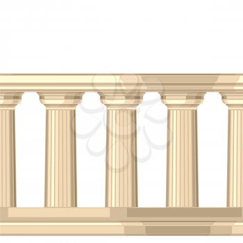 Seamless pattern with doric antique greek colonnade.