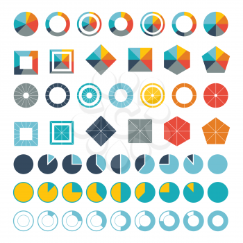 Set of infographic diagram elements for design.