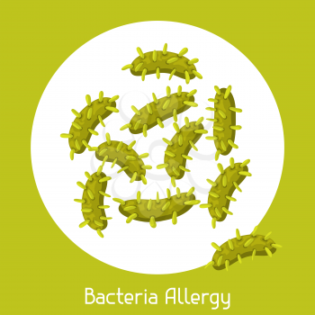 Viruses allergy. Vector illustration for medical websites advertising medications.