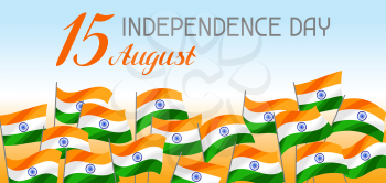 India Independence Day banner. Celebration 15 th of August.