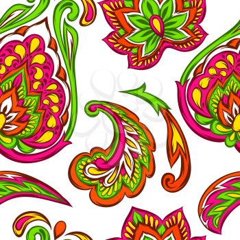 Indian ethnic seamless pattern.