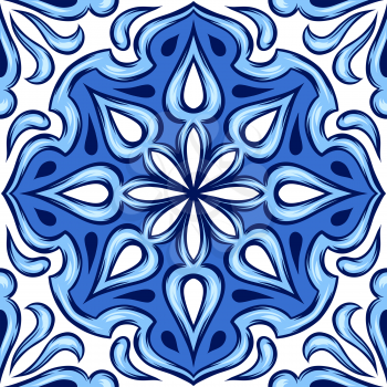 Portuguese azulejo ceramic tile.
