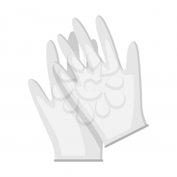 Medical gloves icon in flat style. Medicine illustration isolated on white background.