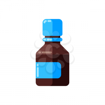 Medicine bottle icon in flat style. Medical illustration isolated on white background.