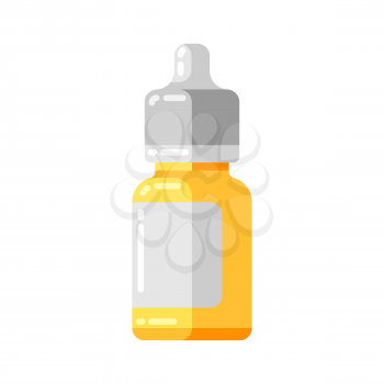 Medicine bottle icon in flat style. Medical illustration isolated on white background.