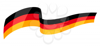 Banner of German flag colors. National decorative object.