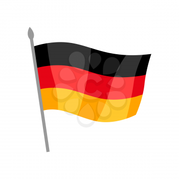 German flag illustration. National decorative object or icon.