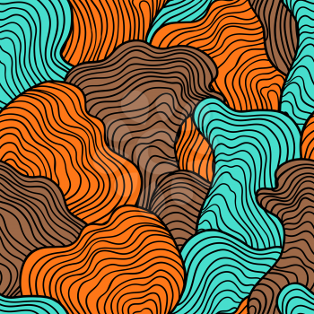 Abstract seamless stripes pattern. Background with wavy lines.