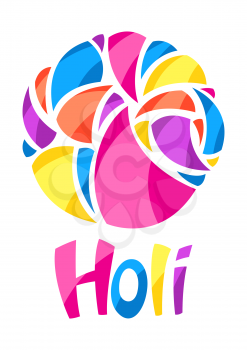 Happy Holi colorful background. Party banner for color festival.