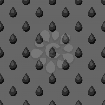 Seamless pattern with oil black drops. Industrial and business illustration.