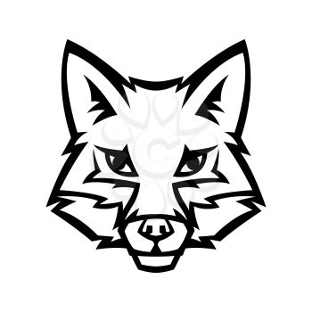 Mascot stylized fox head. Illustration or icon of wild animal.