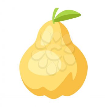 Illustration of stylized pear. Icon in carton style.